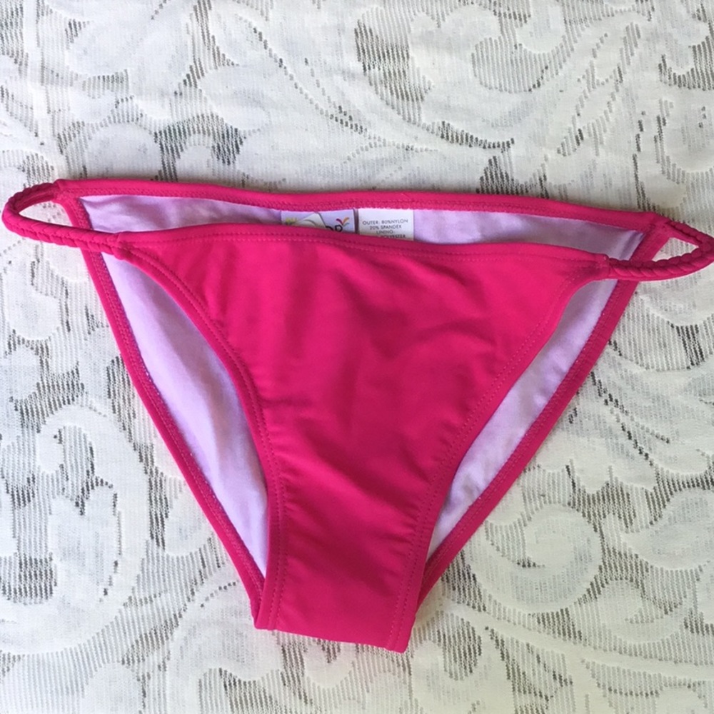 All For Color 👙 Dark Pink Braided Bikini Bottoms